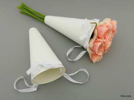 Paper flower bag White