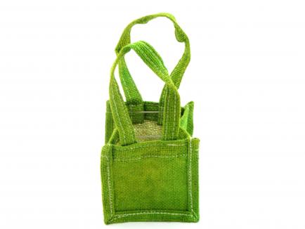 Jute bag light green