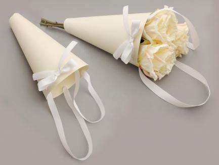 Paper flower bag Cream