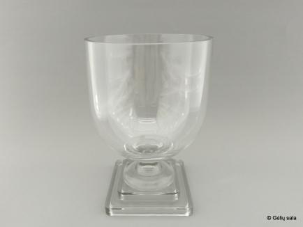 Stiklinė vaza U formos su kojele