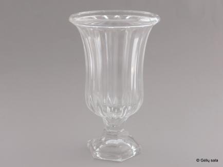 Skaidraus stiklo vaza