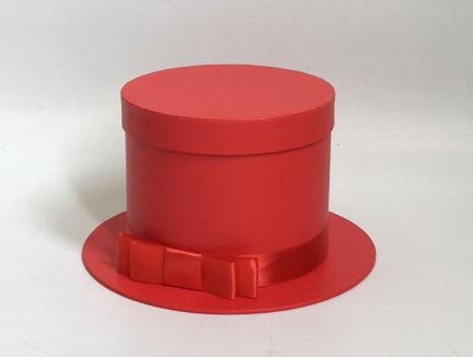 Gėlių Dėžutė skrybėlė raudona