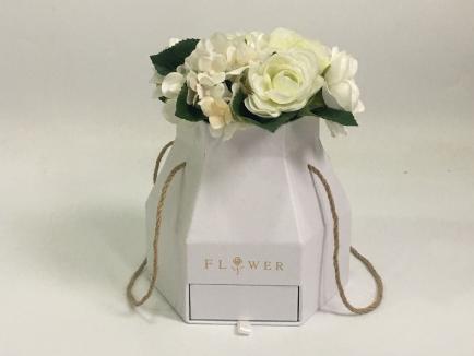 Gėlių dėžutė balta