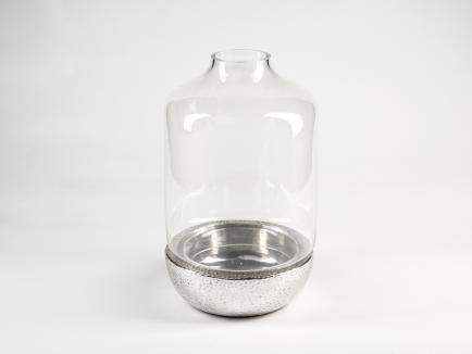 Metalinė žvakidė su stiklu