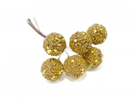 Blizgantys burbuliukai 2,5 cm Rosegold